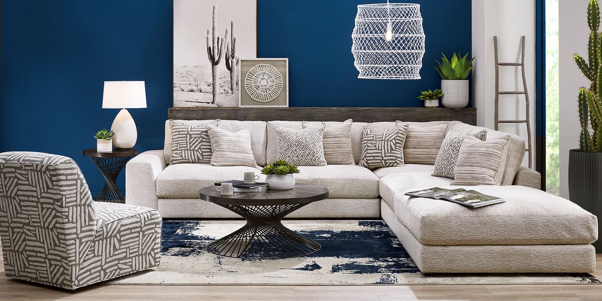 Monterey Park Off White 4 Pc Sectional Rooms To Go