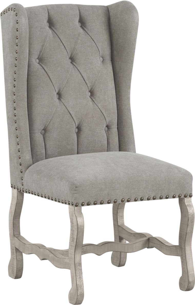 Cindy Crawford Home Pine Manor Gray Wingback Side Chair Rooms To Go