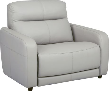 Cindy Crawford Home Salento Gray Leather Power Recliner