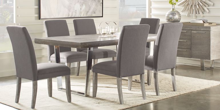 San Francisco Gray 5 Pc Dining Room with Charcoal Chairs
