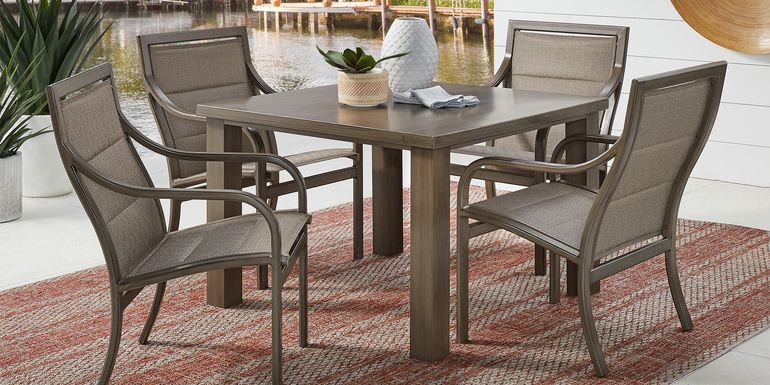 Cindy Crawford Home St. Lucia Champagne 5 Pc Square Outdoor Dining Set
