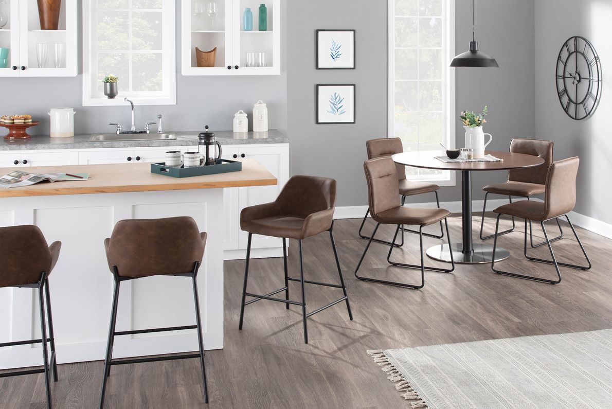 Clarain Espresso Counter Height Stool Set of 2