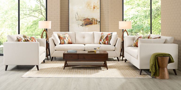 Copenhagen Ivory 3 Pc Living Room