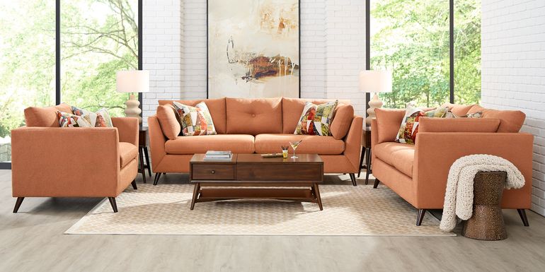 Copenhagen Terracotta 3 Pc Living Room