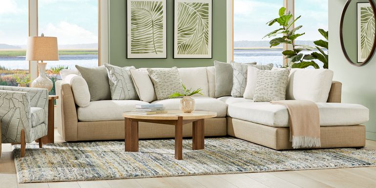Corsica Beige 2 Pc Sectional