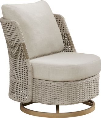 Costa Mesa Natural Outdoor Swivel Rocker Chair