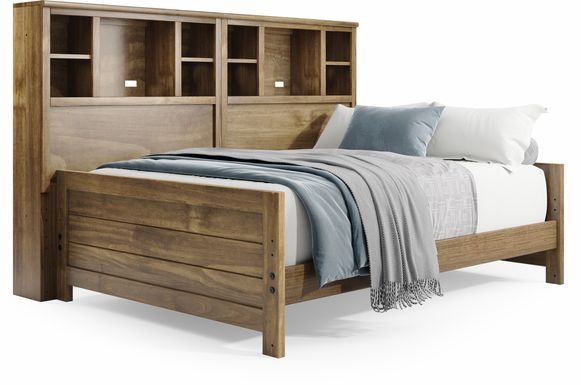 Kids Creekside 2.0 Chestnut 5 Pc Full Bookcase Wall Bed