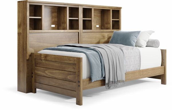 Kids Creekside 2.0 Chestnut 5 Pc Twin Bookcase Wall Bed