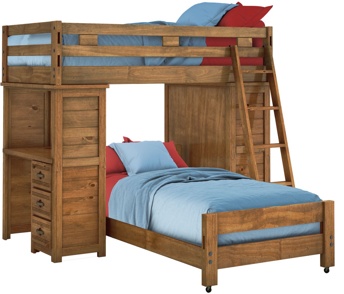 Student bunk online bed with desk