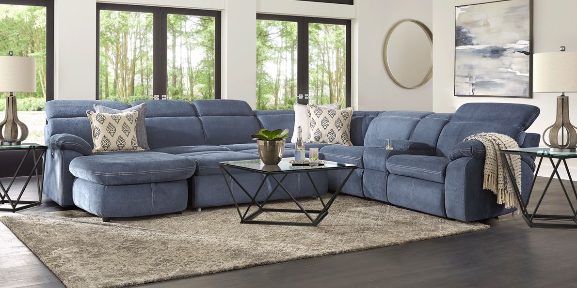 Reclining sectional store with sleeper