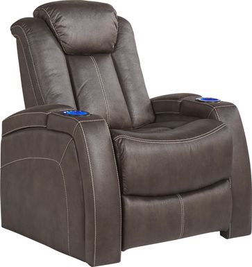 Crestline Brown Dual Power Recliner