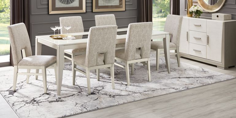 Crown Point 5 Pc Champagne Dining Room with Upholstered Side Chairs