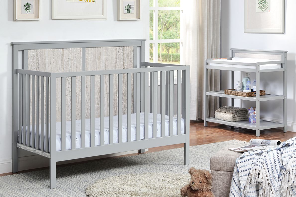 Light sales grey crib