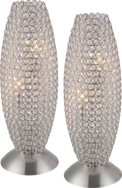 Crystal Column Lamp - Set of 2 Lamps