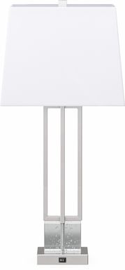Crystal Falls Silver Lamp