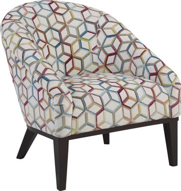 Cubism Fuchsia Accent Chair