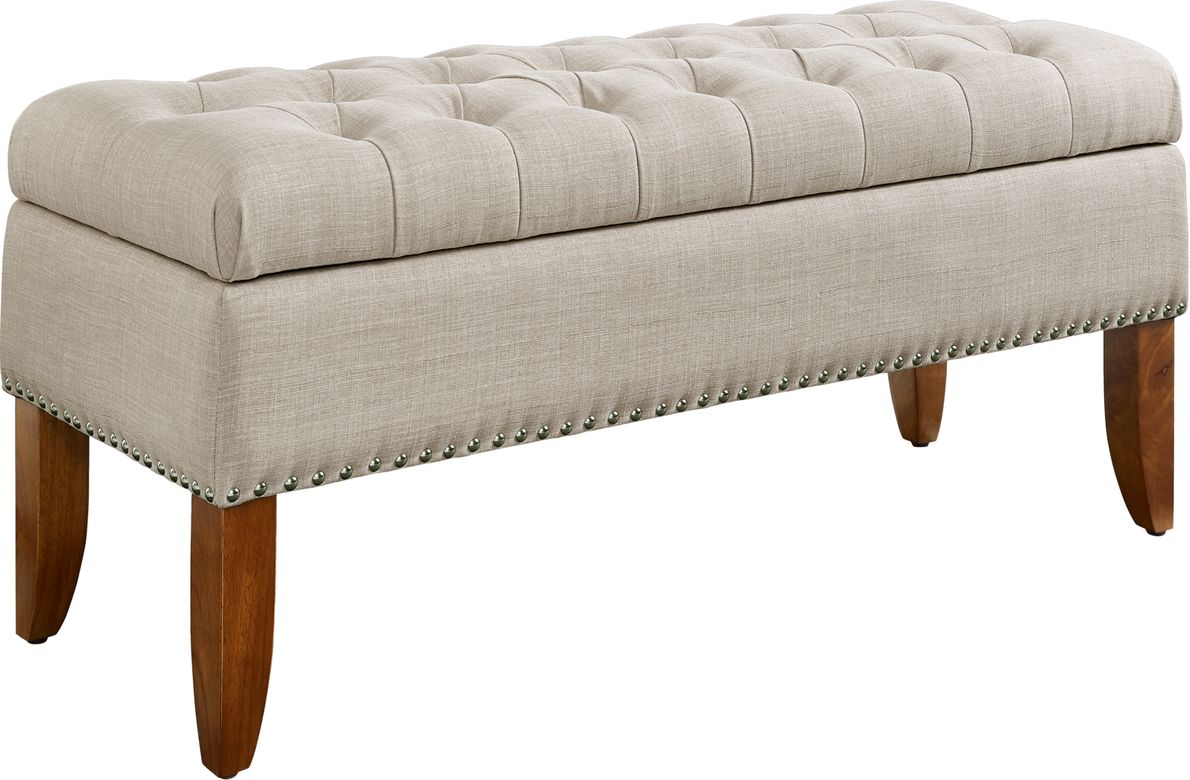 Dana Beige Storage Bench