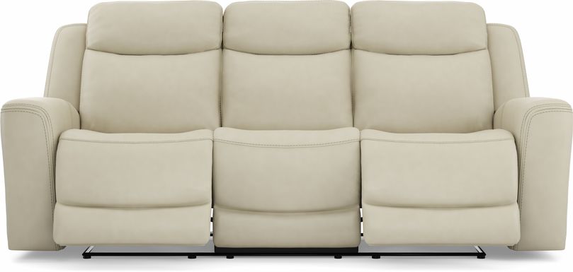 Davidson Platinum Leather Dual Power Reclining Sofa