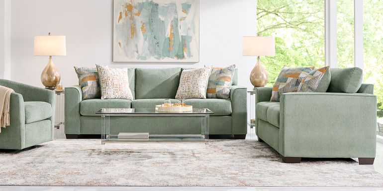 Delcrest Green 2 Pc Living Room