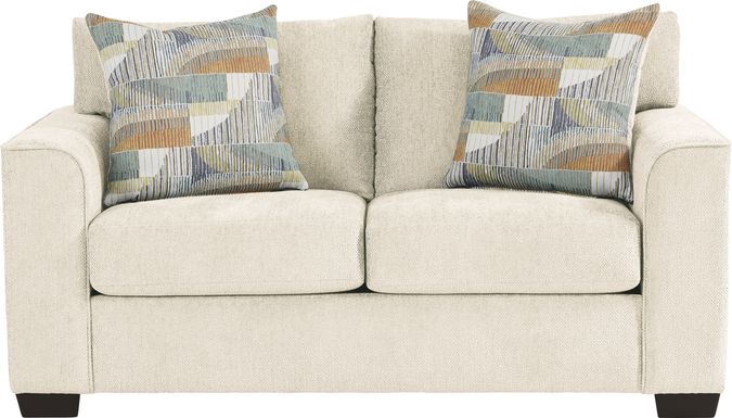 Delcrest White Loveseat