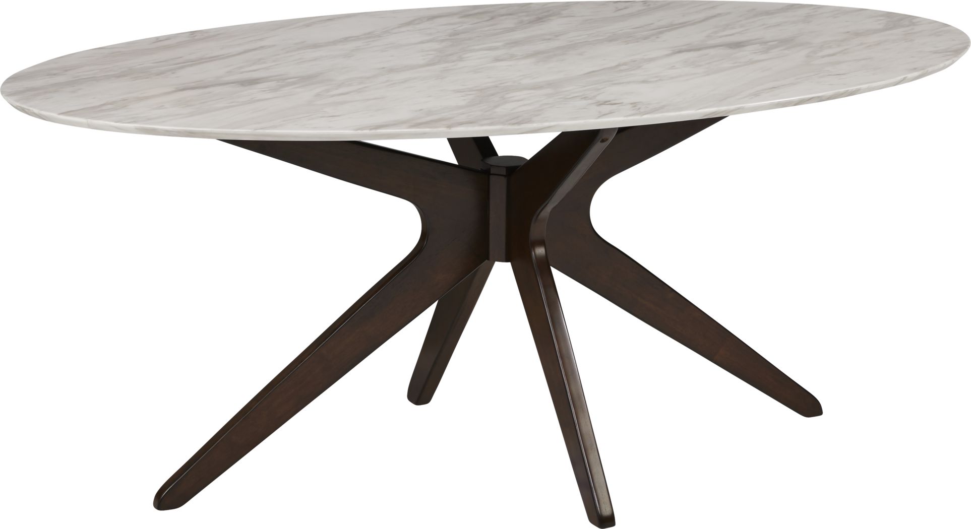 Delmon walnut best sale oval table