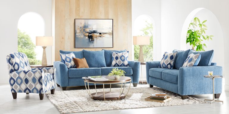 Dennin Heights Blue 2 Pc Living Room