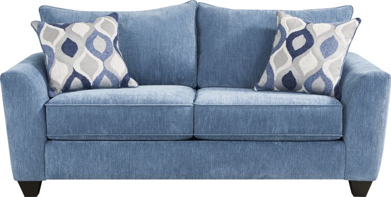 Dennin Heights Blue Gel Foam Sleeper Loveseat