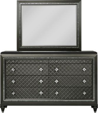 Diamond Falls Gray Dresser & Mirror Set