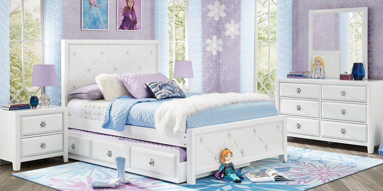 Disney Frozen Ice White 5 Pc Full Panel Bedroom