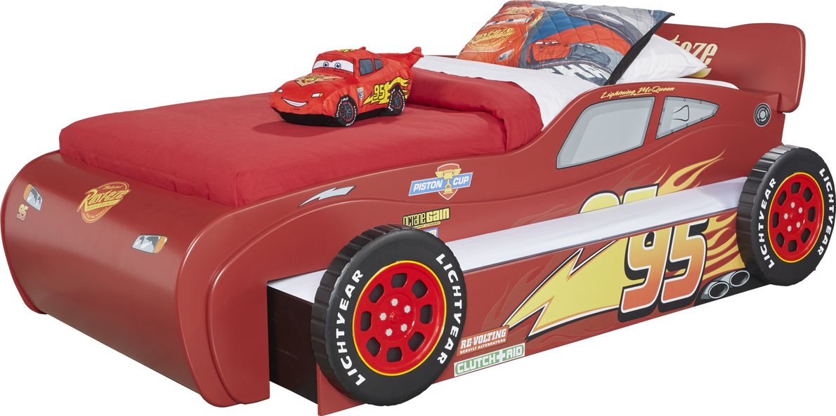 Lightning mcqueen twin 2025 bed with trundle