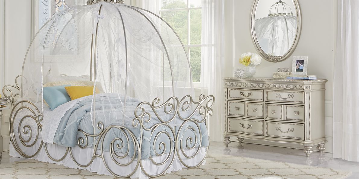 Metal princess cheap carriage bed