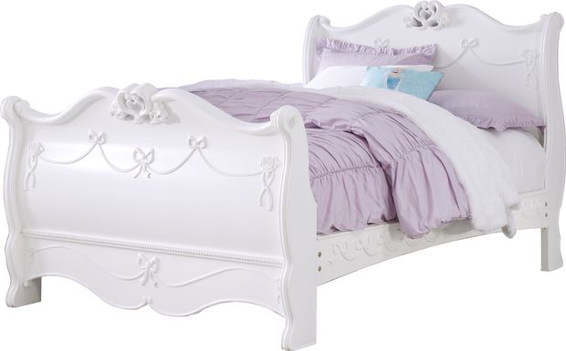 Disney Princess Fairytale White Full Sleigh Bed