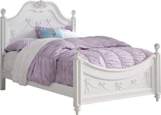 Disney Princess Fairytale White Twin Poster Bed