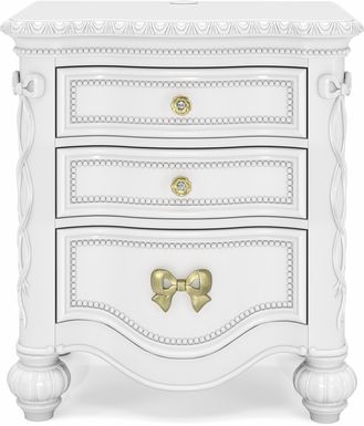 Disney Princess Sparkle White 3 Drawer Nightstand