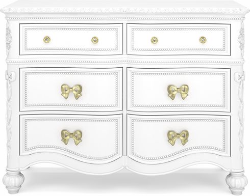 Disney Princess Sparkle White 6 Drawer Dresser
