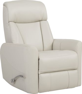 Domio Stone Leather Swivel Glider Recliner