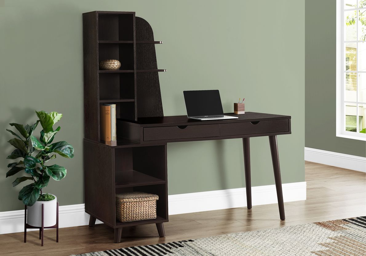 Drayebrooke Espresso Dark Wood Desk - Rooms To Go