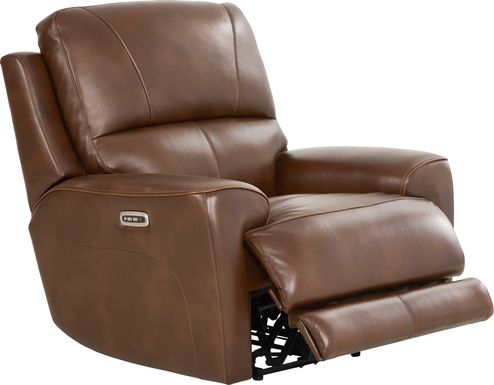 Fremont Brown Leather Dual Power Recliner