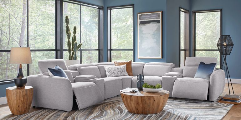 Westlake Gray 7 Pc Dual Power Reclining Sectional