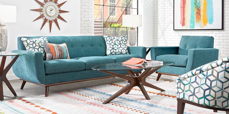 East Side Teal 3 Pc Living Room
