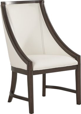 Elko Falls White Upholstered Host Chair