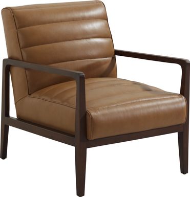 Ellenwood Saddle Leather Accent Chair