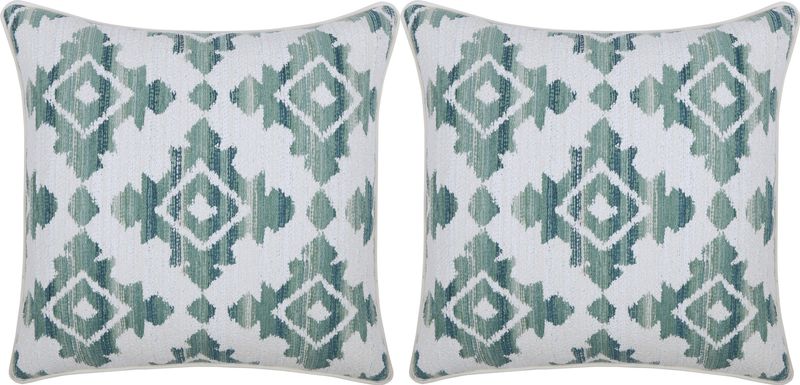 Elmaple Teal Indoor/Outdoor Accent Pillow, Set of Two