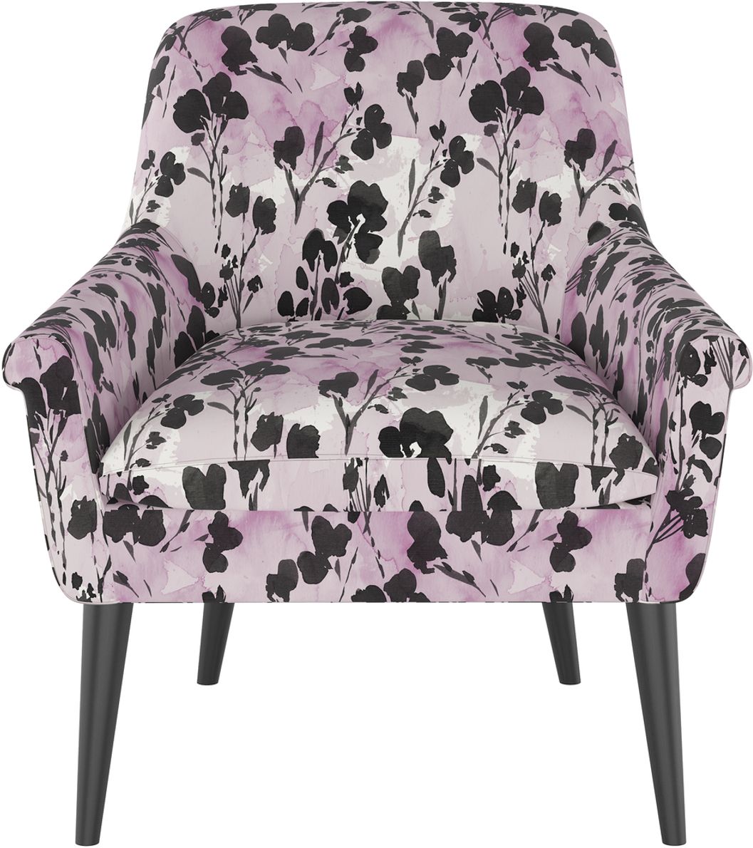 Purple floral accent discount chair