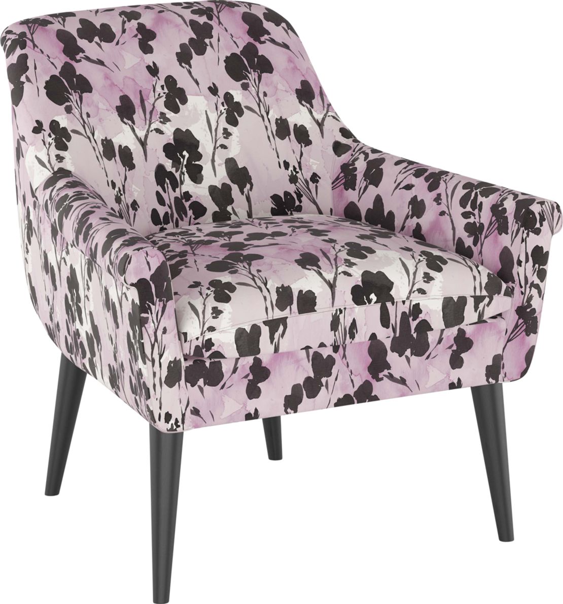 Purple floral best sale accent chair