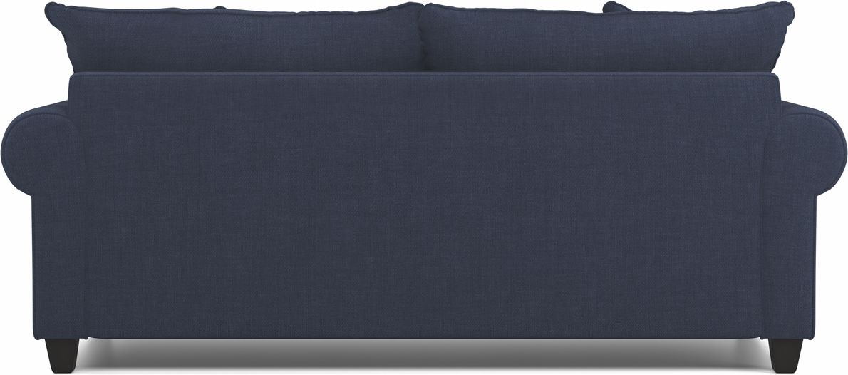 Navy blue tweed oliver deals roll arm sofa