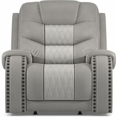 Eric Church Highway To Home Headliner Gray Leather Dual Power Recliner