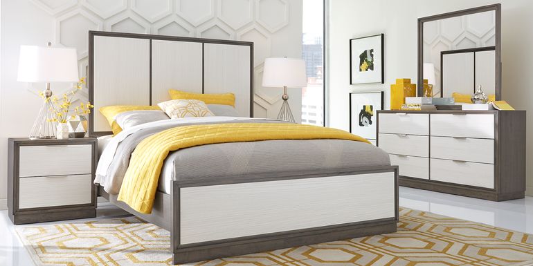 Everson Gray 5 Pc King Panel Bedroom