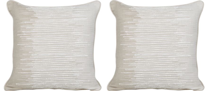 Expanse Cloud Beige Indoor/Outdoor Accent Pillow, Set of Two