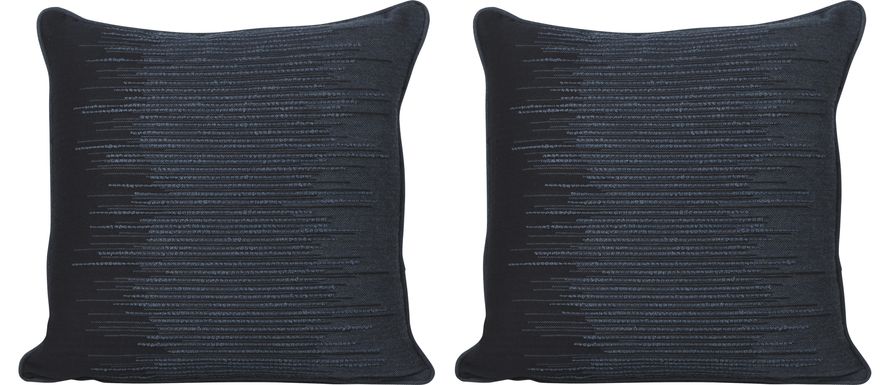 Expanse Indigo Midnight Indoor/Outdoor Accent Pillow, Set of Two